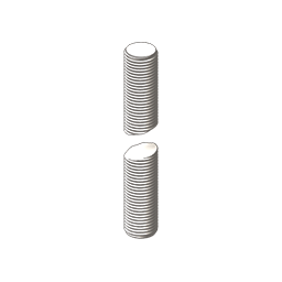 Fully Threaded Rod 24 Overall Length Titanium 1//4-20 Threads