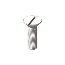 Titanium & Zirconium flat slotted machine screws